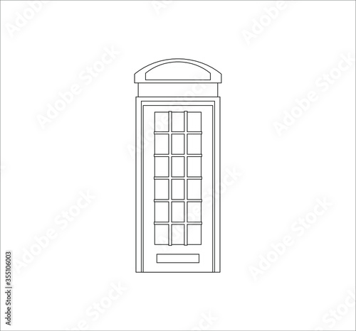 London phone booth in England. illustration for web and mobile design.