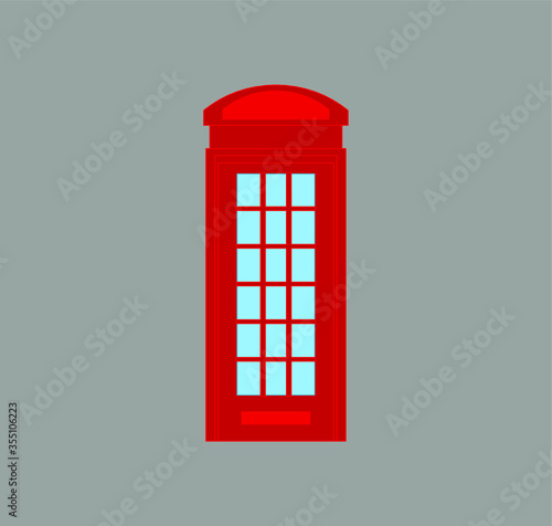 London phone booth in England. illustration for web and mobile design.