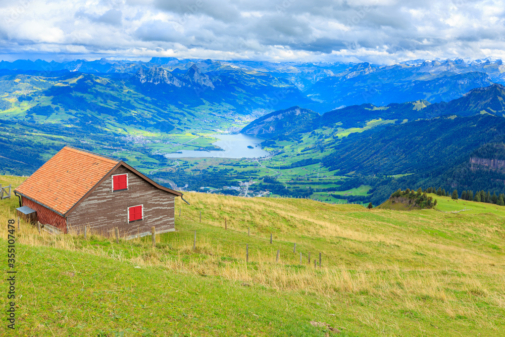 View on Mount Rigi, Switzerland.