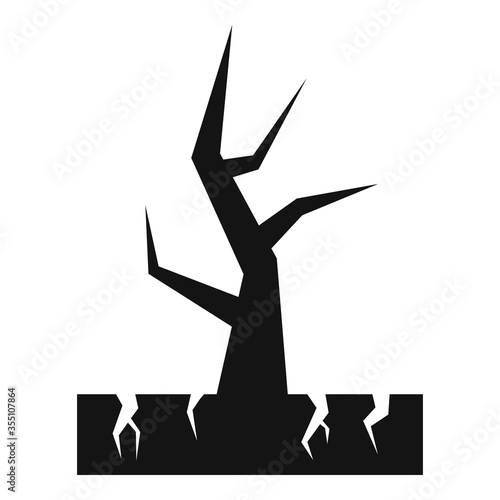 Catastrophe drought tree icon. Simple illustration of catastrophe drought tree vector icon for web design isolated on white background