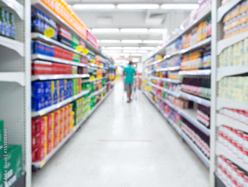 Supermarket blur background.