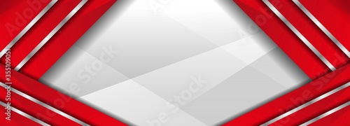 modern of abstract red and white overlap background
