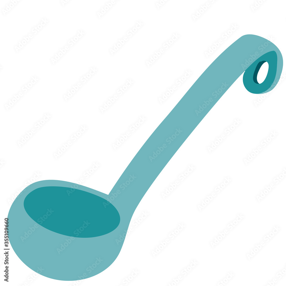 cute soup ladle for food, flat, isolated object on a white background, vector illustration, cute soup ladle for food, flat, isolated object on a white background, vector illustration,