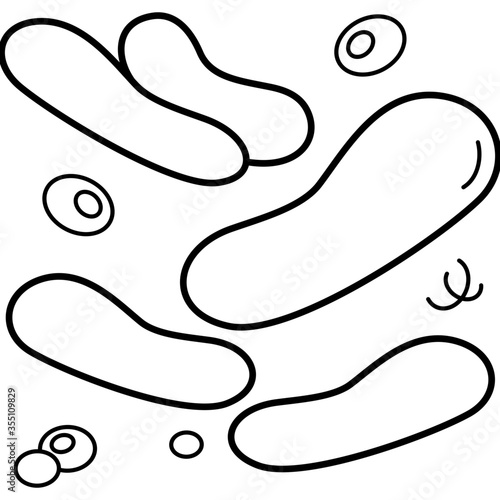 Lactobacillus vector icon in outlines