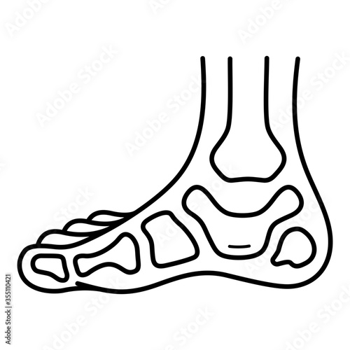 foot orthopedic vector icon in outlines