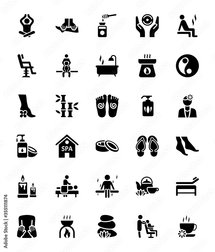 Massage Vector Icons Collection Massage Vector Icons Collection