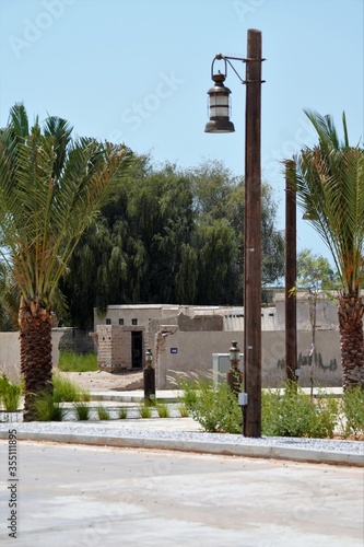 street in the old town of ras al khaima photo