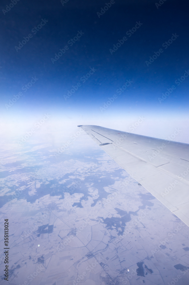 flying over a frozen planet flying over a frozen planet