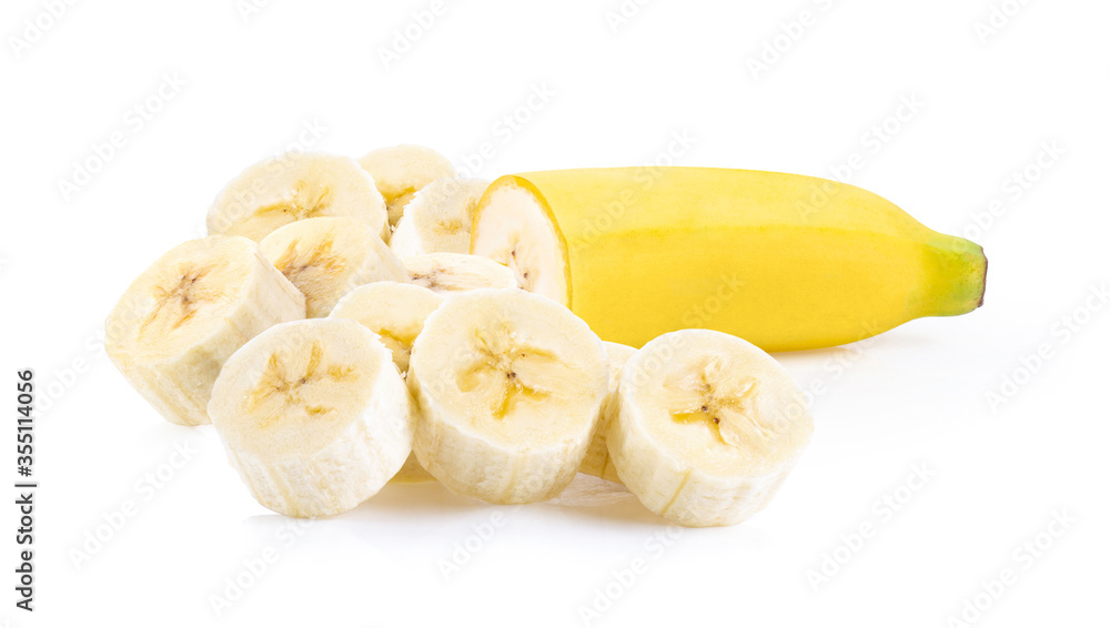 banana on white background banana on white background