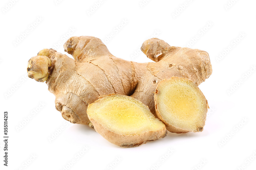 ginger on white background. depth of field ginger on white background. depth of field