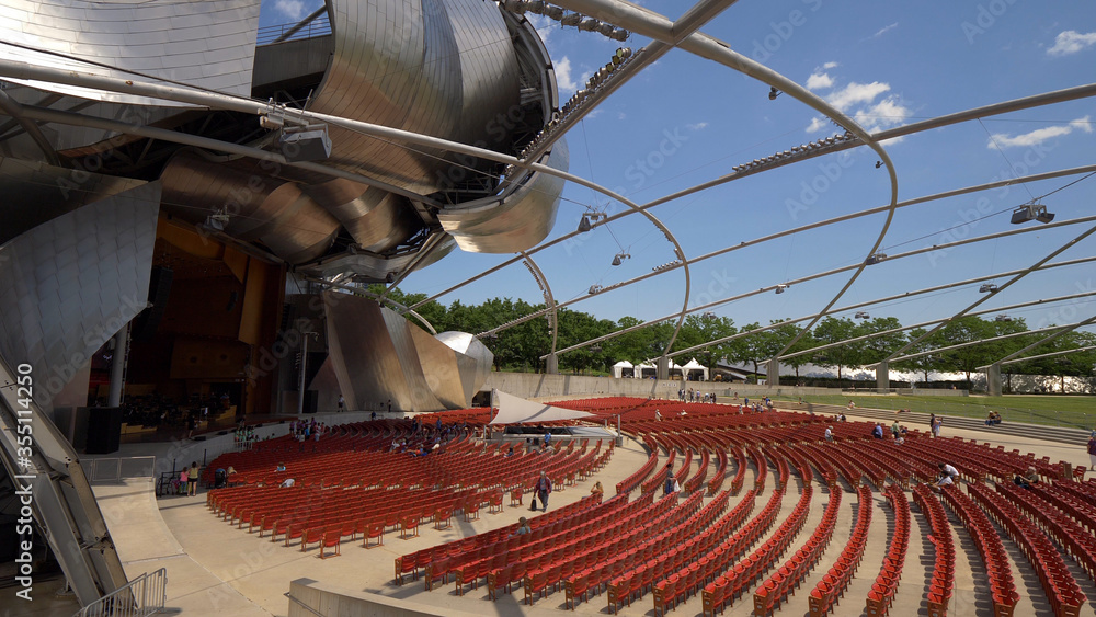 Jay Pritzker Concert Pavilion at Millennium Park in Chicago CHICAGO