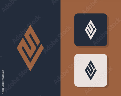 Letter S V logo design. creative minimal monochrome monogram symbol. Universal elegant vector emblem. Premium business logotype. Graphic alphabet symbol for corporate identity