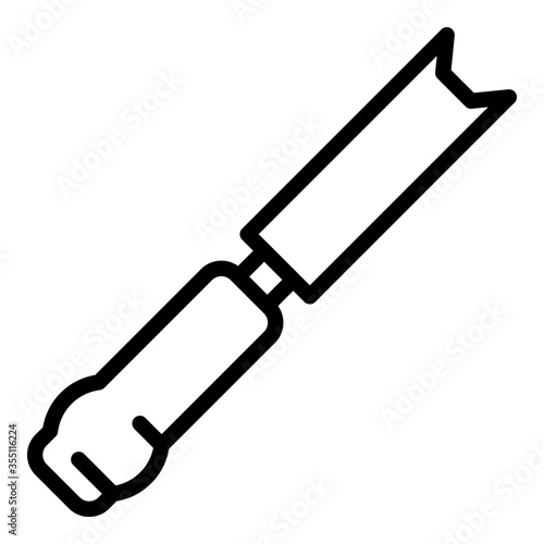 Chisel equipment icon. Outline chisel equipment vector icon for web design isolated on white background