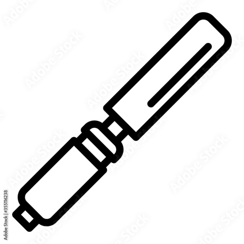 Craft chisel icon. Outline craft chisel vector icon for web design isolated on white background