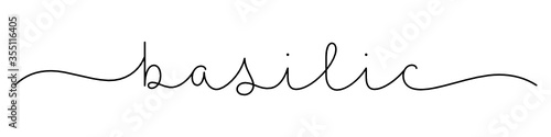 Calligraphie vecteur noir BASILIC