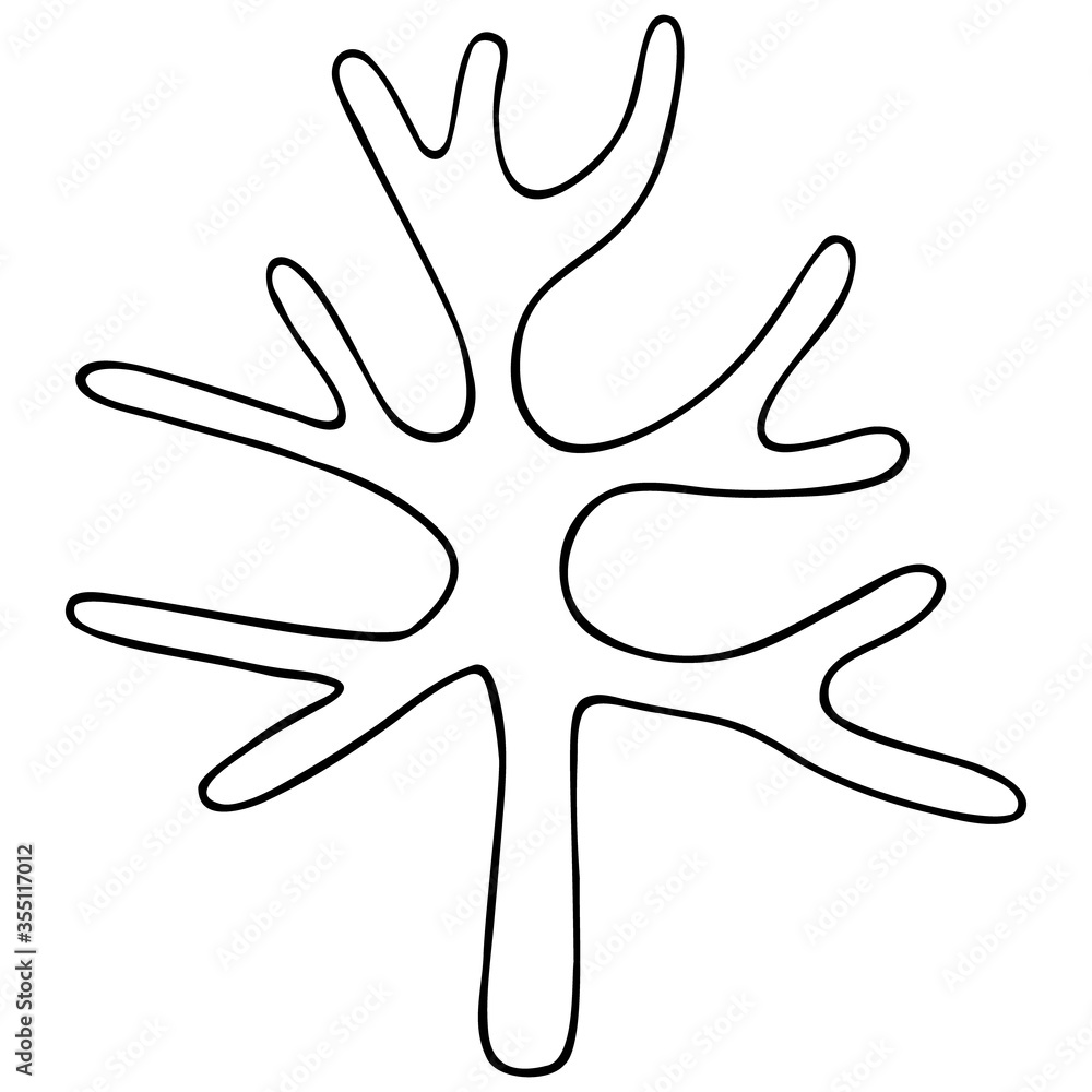 Coral. Vector illustration. Outline on a white isolated background. The skeleton of colonies of polyps in the ocean. Marine invertebrate organisms. Hand drawing style. Sketch. Coloring book. Coral. Vector illustration. Outline on a white isolated background. The skeleton of colonies of polyps in the ocean. Marine invertebrate organisms. Hand drawing style. Sketch. Coloring book.