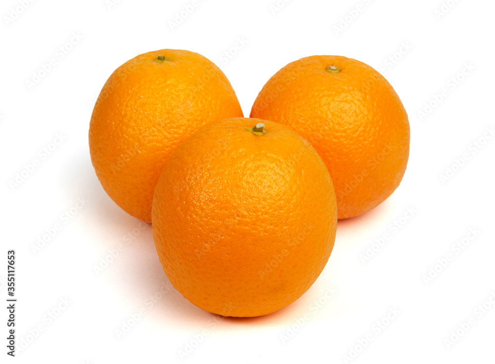 Orange fruit isolated on white background,Valencia Orange, With clipping path Orange fruit isolated on white background,Valencia Orange, With clipping path