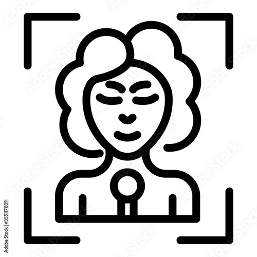 Live tv reporter icon. Outline live tv reporter vector icon for web design isolated on white background