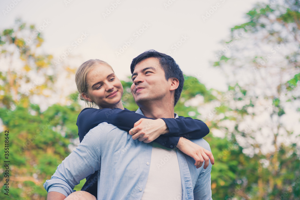 Young couple in love outdoor. Young couple in love outdoor.
