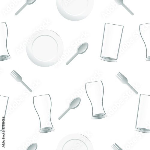 tableware seamless pattern wallpaper