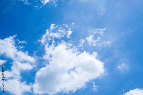 Beautiful blue sky with clouds for background. Beautiful blue sky.