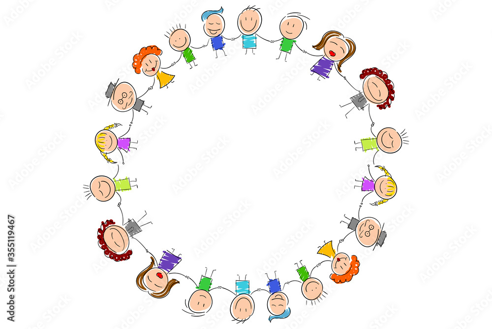 bambini per mano, girotondo, scuola, bambini per mano, girotondo, scuola,