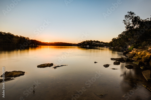 View of Georges river at sunset viewing from Oatley
