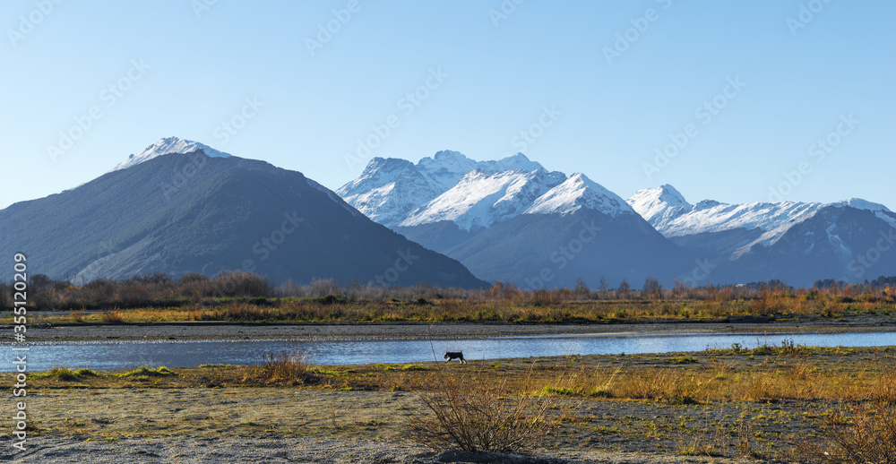 Glenorchy at the northern end of Lake Wakatipu in the South Island region of Central Otago, New Zealand Glenorchy at the northern end of Lake Wakatipu in the South Island region of Central Otago, New Zealand
