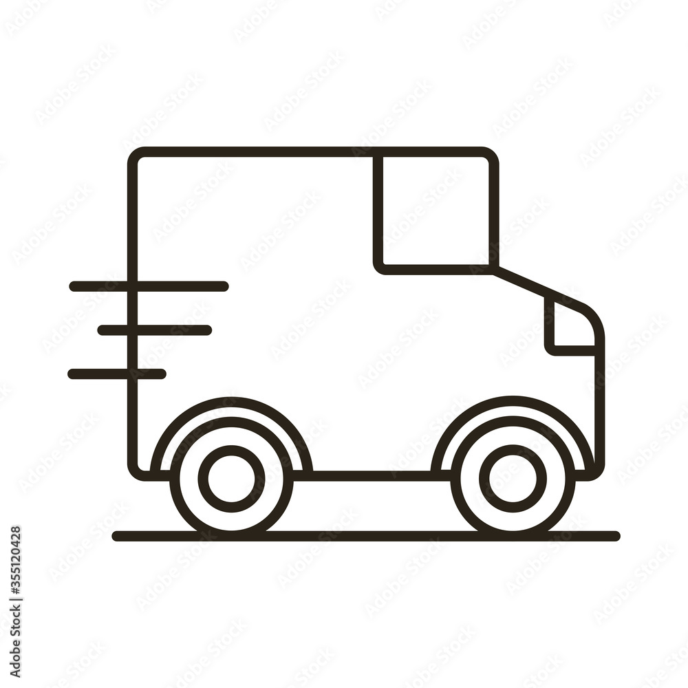 van delivery service line style icon van delivery service line style icon