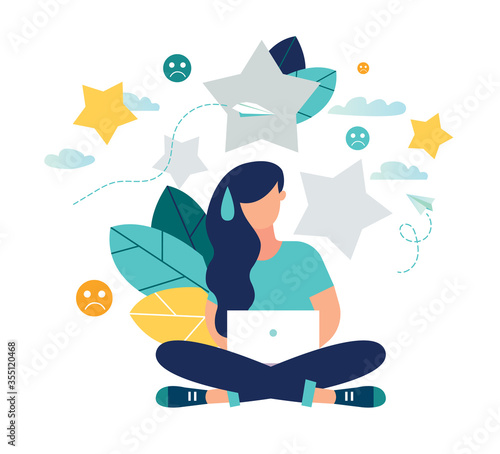 vector illustration.flate graphics low rating, low grade work. poorly done job dislike