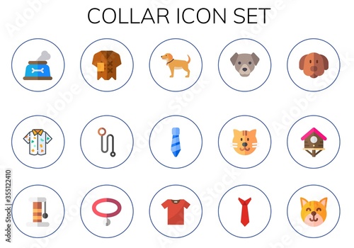 collar icon set