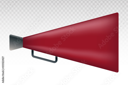 Red retro old megaphone flat icons for apps and websites