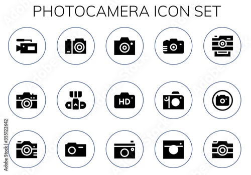 photocamera icon set