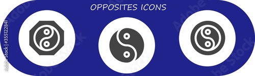 Modern Simple Set of opposites Vector filled Icons