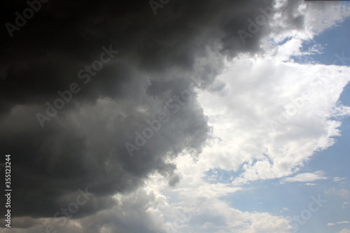 Black clouds before a thunderstorm