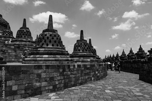 Borobudur Tample in B&W