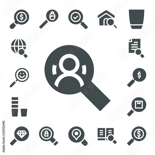 scrutiny icon set