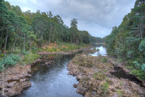 Arthur river at Tarkine forest in Tasmania, Australia photo