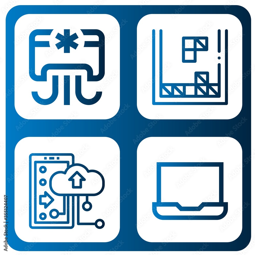 Fototapeta premium Set of device icons