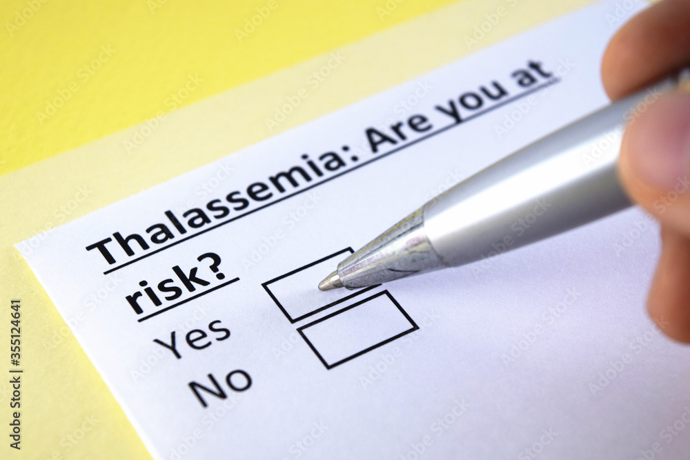 One person is answering question about thalassemia. One person is answering question about thalassemia.