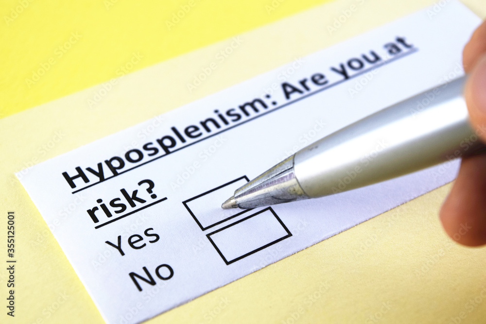 One person is answering question about hyposplenism. One person is answering question about hyposplenism.