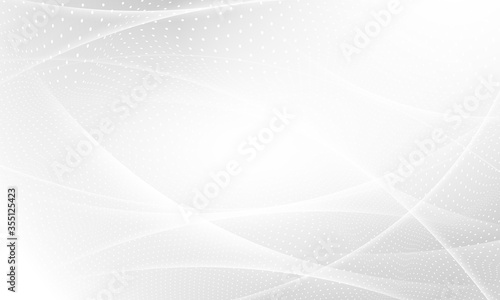 Abstract grey background poster with dynamic waves. technology network Vector illustration.