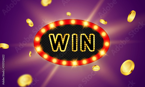 Online casino win. Smartphone or mobile phone, slot machine, casino chips flying realistic tokens for gambling, cash for roulette or poker,