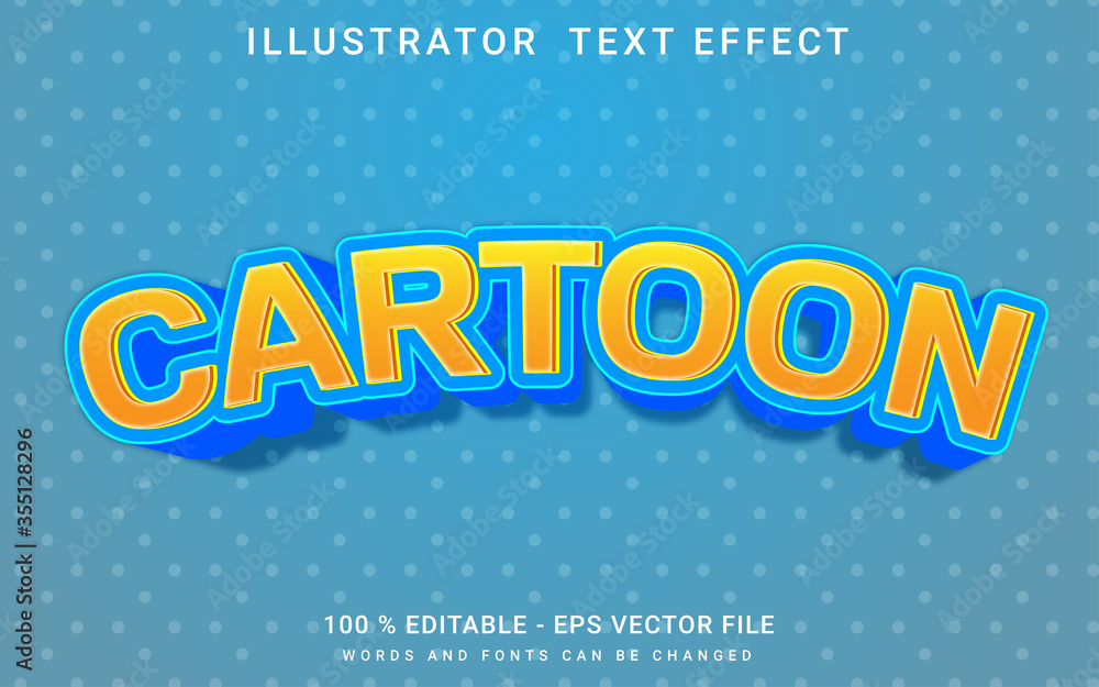 Modren Text Effect cartoon editable premium vector Modren Text Effect cartoon editable premium vector