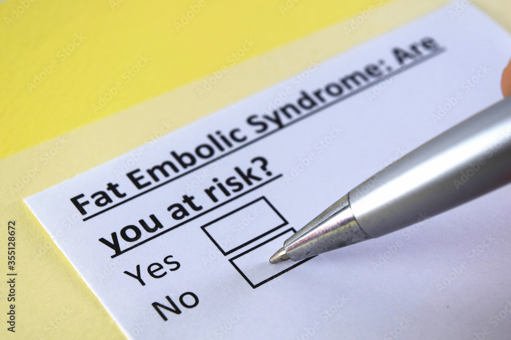 One person is answering question about fat embolic syndrome.