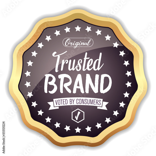 Trusted Brand. Vector Badge.