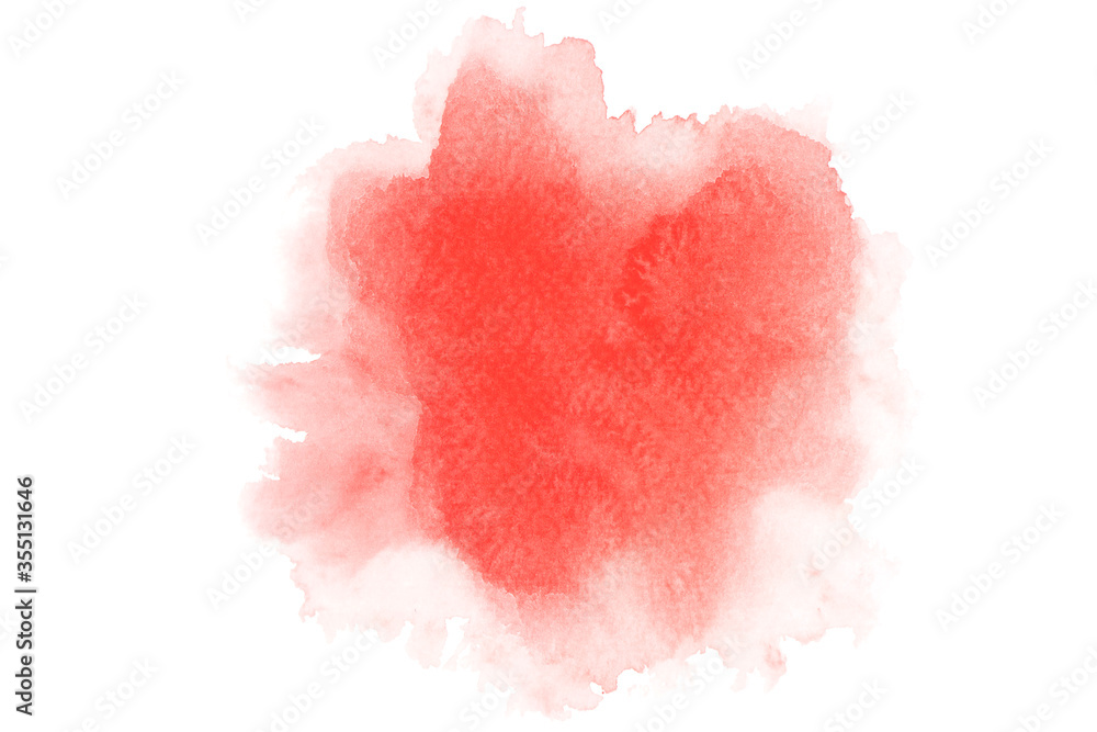 red watercolor brush paint background