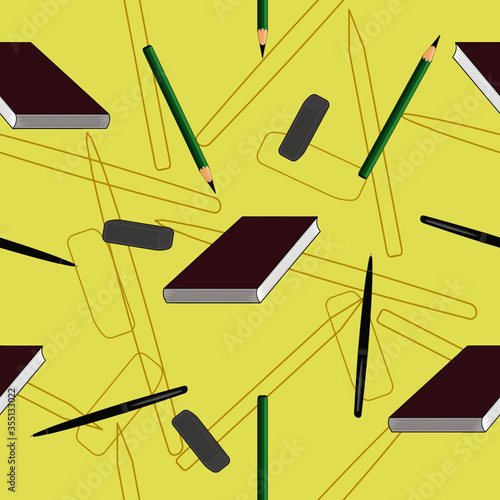 bok and pen background pattern