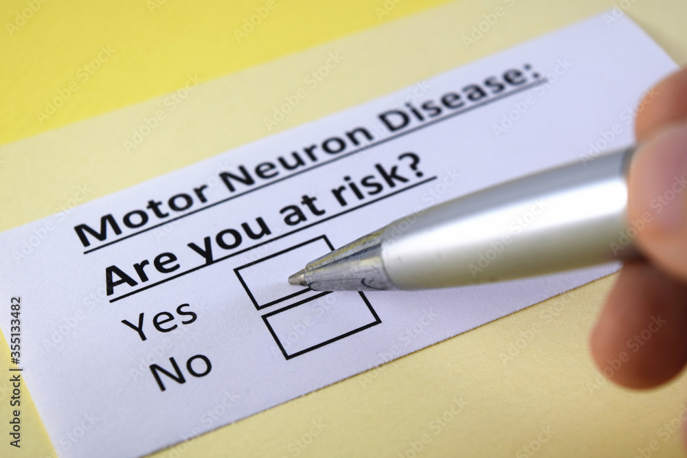 One person is answering question about motor neuron disease. One person is answering question about motor neuron disease.
