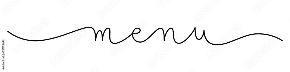 Calligraphie vecteur noir MENU Calligraphie vecteur noir MENU